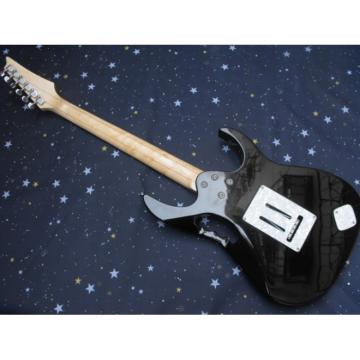 Left Handed Ibanez Jem7v Black Electric Guitar