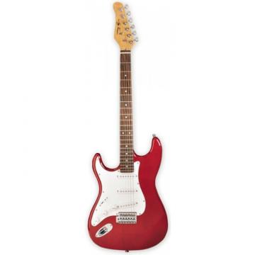 Jay Turser 300 Series Electric Guitar, Left Handed Trans Red