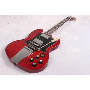 Custom Shop SG Angus Young Red 6 String Electric Guitar Maestro Vibrola