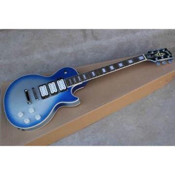 Custom Shop Robot White Blue LP Electric Guitar