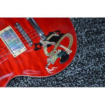 Custom Shop Red Abalone Snakepit Slash Inlay Fretboard Electric Guitar