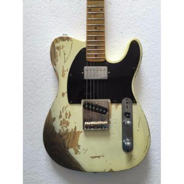 Custom Shop Jeff Beck Relic White Old Aged Telecaster Electric Guitar