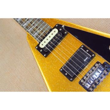 Custom Shop Jackson Flying V Gold Dust Electric Guitar