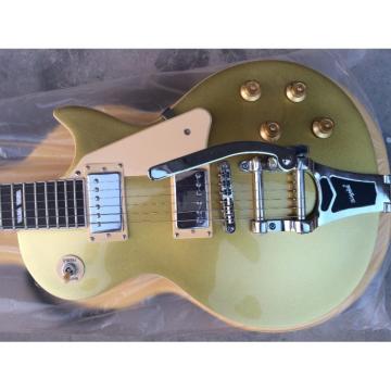 Custom Shop Gold Top Bigsby Tremolo 6 String Electric Guitar