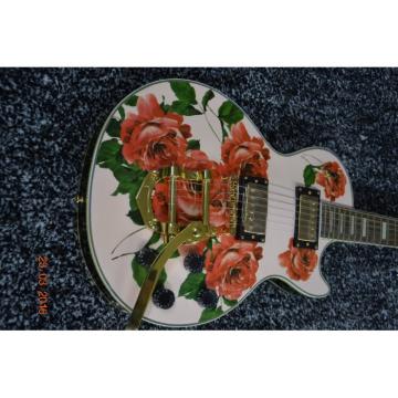 Custom Shop Flower Design Bigsby Tremolo Electric Guitar