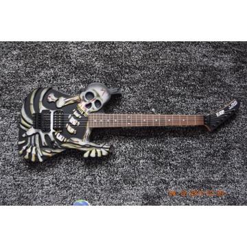 Custom  ESP Black Carved Skull Electric Guitar