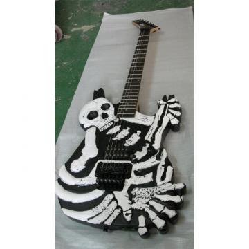 Custom  ESP Black Carved Skull Electric Guitar