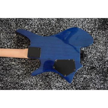 Custom Shop Fanned Frets Steinberger Blue Headless Electric Guitar