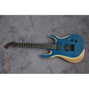 Custom Shop Black Machine 6 String Quilted Blue Maple Top Electric Guitar