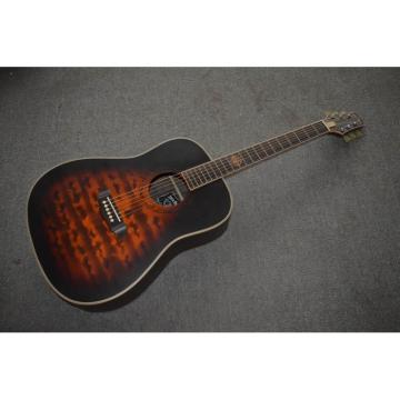 Custom Shop Jack Daniels Dark Acoustic Guitar with Fishman EQ Keystone Machine Heads