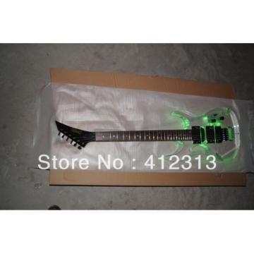 Custom Jackson Lucite Acrylic Plexiglass Green Led Guitar