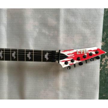 Custom Shop Dan Jacobs Flying V ESP LTD Blood Spatter Guitar