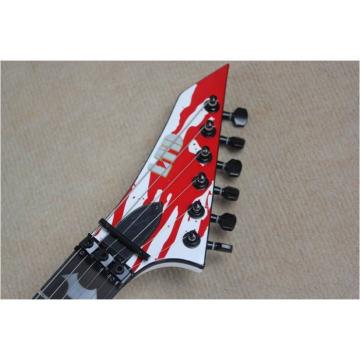 Custom Shop Blood Spatter Authorized EMG Pickups Dan Jacobs Flying V ESP Guitar