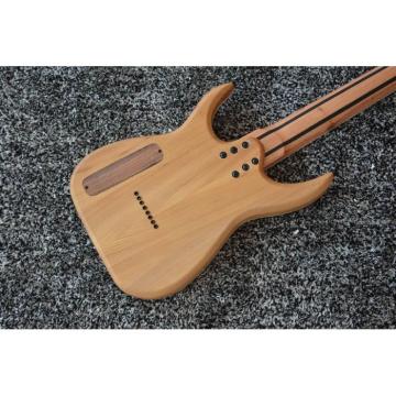 Custom Black Machine 8 String Transparent Blue Maple Fretboard Guitar