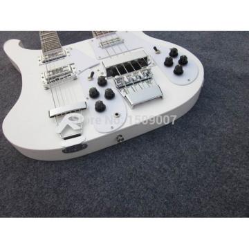 Custom Shop 4003 Double Neck White 4 String Bass 12 String Guitar