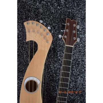 Custom Built 6 6 8 String Acoustic Electric Double Neck Harp Guitar