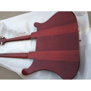 Custom 4080 Double Neck Geddy Lee Burgundyglo 4 String Bass 6/12 String Guitar Left Handed