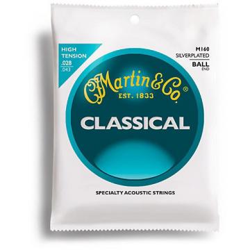 Martin M160 Silverplated Ball-End High Tension Nylon Classic Guitar Strings