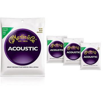 Martin M170 80/20 Bronze Round Wound Extra Light Acoustic Guitar Strings - 4 Pack