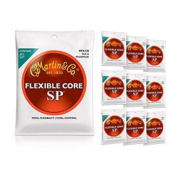Martin FX130 Silk and Phosphor Acoustic Guitar Strings 10-Pack