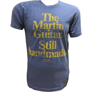 Martin Guitar Still Handmade - Royal T-Shirt with Gold Logo XX Large