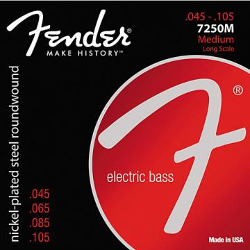 Fender 7250M Super Bass Nickel-Plated Steel Long Scale Bass Strings - Medium