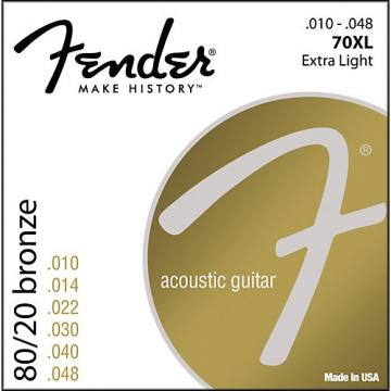 Fender 70XL 80/20 Bronze Acoustic Strings - Extra Light