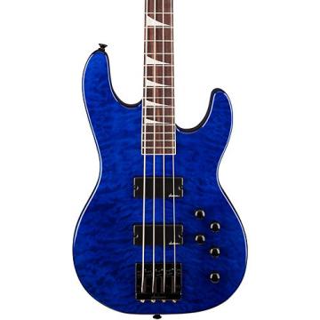 Jackson JS3 Concert Bass with Quilted Maple Top Transparent Blue