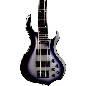 ESP E-II Doris Yeh-D5 5 String Bass Guitar Purple Silver Sunburst