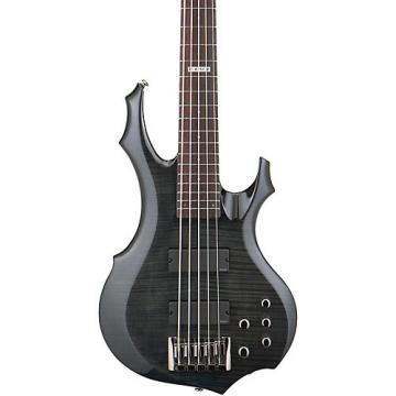 ESP LTD F-415FM Flame Maple 5-String Electric Bass Guitar See-Thru Black