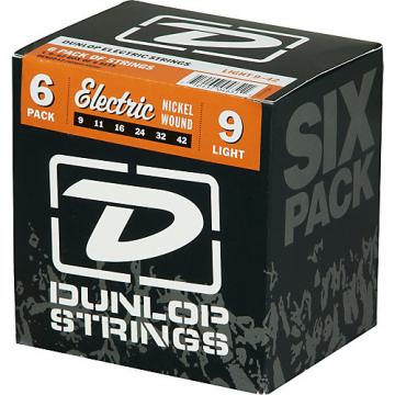 Dunlop Nickel Plated Steel Electric Guitar Strings Light 6-Pack
