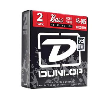 Dunlop Nickel Plated Steel Bass Strings - Medium 2-Pack