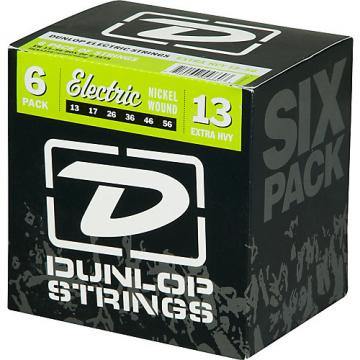 Dunlop Nickel Plated Steel Electric Guitar Strings Extra Heavy 6-Pack