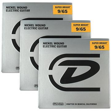 Dunlop Super Bright Light Nickel Wound 8-String Electric Guitar Strings (9-65) 3-Pack