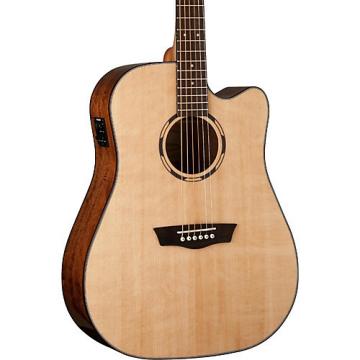 Washburn Woodline Series WLD10SCE Acoustic-Electric Cutaway Dreadnought Guitar Natural
