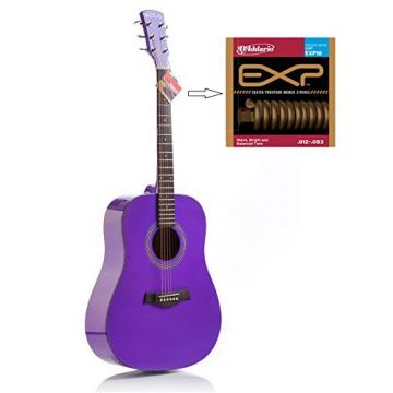 Hola! HG-41PP (41&quot; Full Size) Deluxe Dreadnought Acoustic Guitar, Purple
