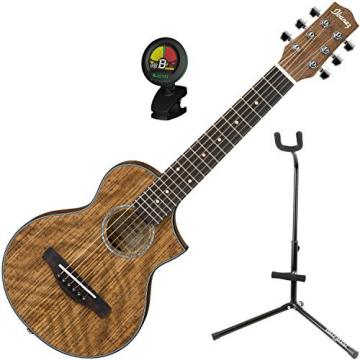 Ibanez EWP14OPN Open Pore Natural Piccolo Guitar w/ Tuner and Stand