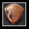 Custom Guitar Plectrum, Pick.  Golden State Mint, Morgan Head Cooper Bullion Coin.