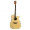 Shuffle 41&quot; Cutaway Electric Acoustic Guitar Wood Color with Pick Strings #1 small image
