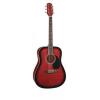 New Giannini Model Red Flame Sunburst Top Acoustic Guitar