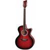 Jay Turser JTA424Q-CET Series Acoustic Guitar Red Sunburst