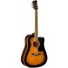 Jay Turser JTA454-QCET Series Acoustic Guitar Tobacco Sunburst