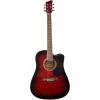 Jay Turser JTA454-QCET Series Acoustic Guitar Red Sunburst