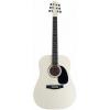 Great New Stagg SW203WH Acoustic Dreadnought Guitar With White Finish