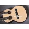 Custom Shop Natural Finish Double Neck Acoustic Electric Guitar #2 small image