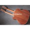 Custom Shop Natural Double Neck Acoustic Electric Guitar #2 small image