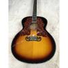 Custom Shop J200 6 Strings Sunburst Burst Acoustic Guitar Real Abalone