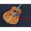 Custom Handmade Deluxe Dreadnought Solid Koa Wood Acoustic guitar #5 small image