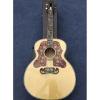 Custom J200 6 Strings Natural Acoustic Guitar Real Abalone