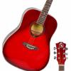 Beginner 41&quot; Folk Acoustic Wooden Guitar Red #1 small image